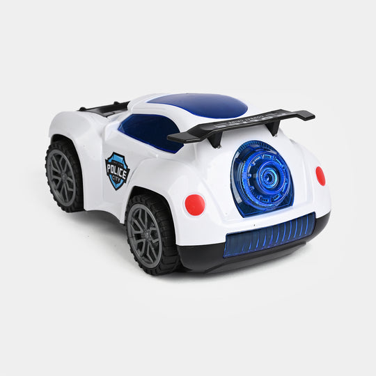3D Police Car Toy with Light & Sound