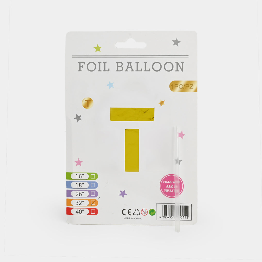 32-Inch Tall Letter Foil Balloons For Celebrations