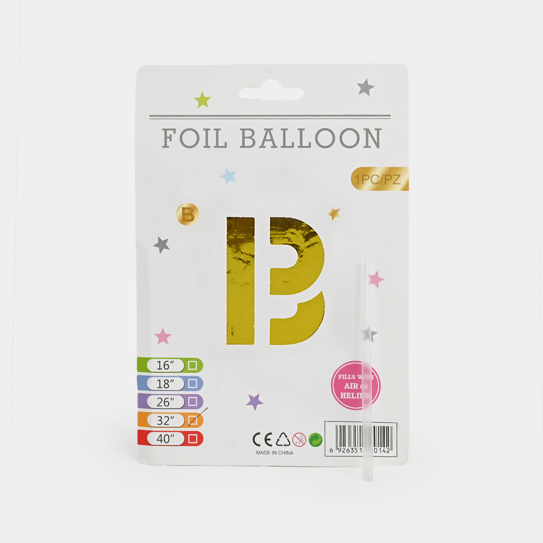 32-Inch Tall Letter Foil Balloons For Celebrations