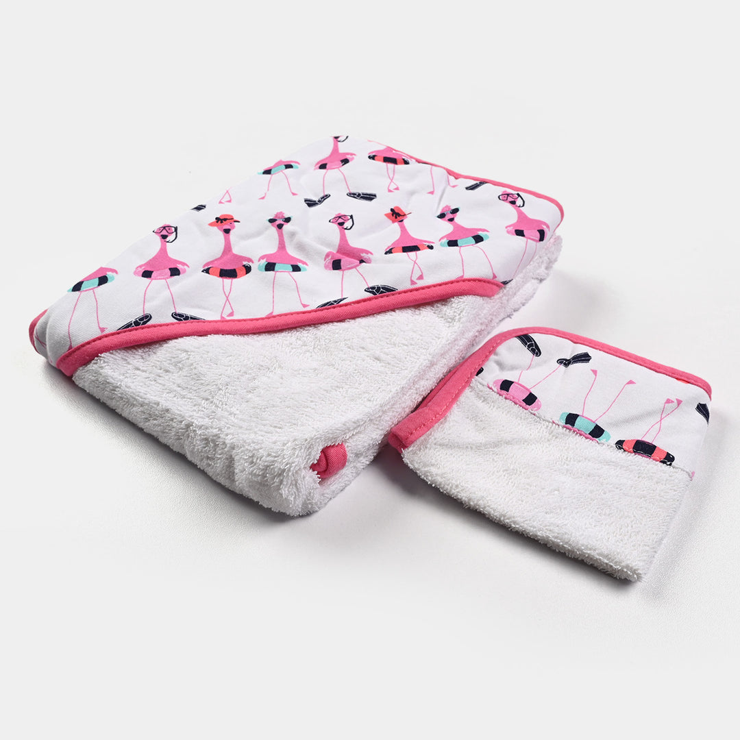 Hooded Baby Bath Towel With Face Wash Towel | 30x30