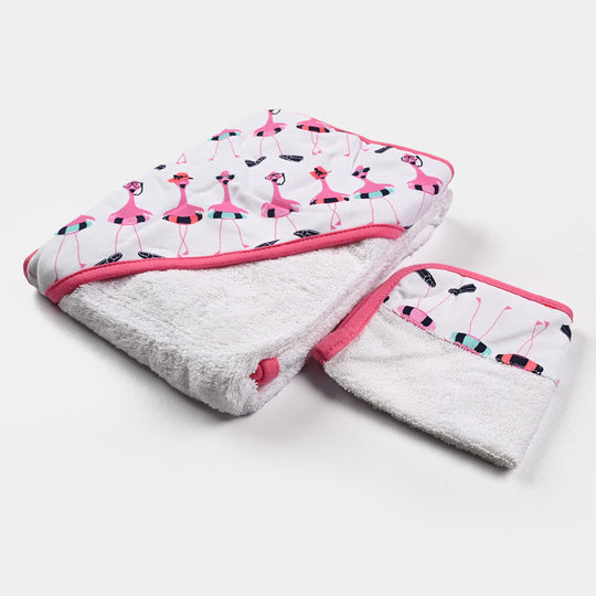 Hooded Baby Bath Towel With Face Wash Towel | 30x30