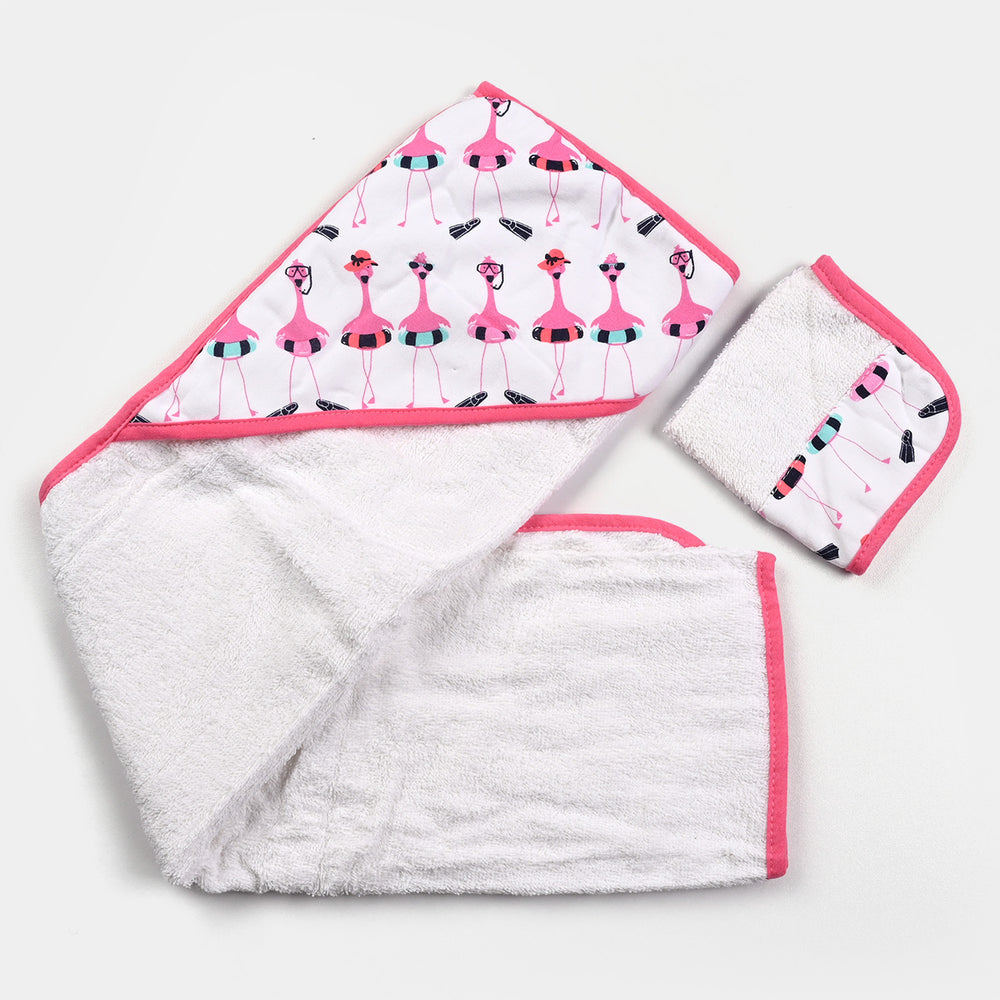 Hooded Baby Bath Towel With Face Wash Towel | 30x30