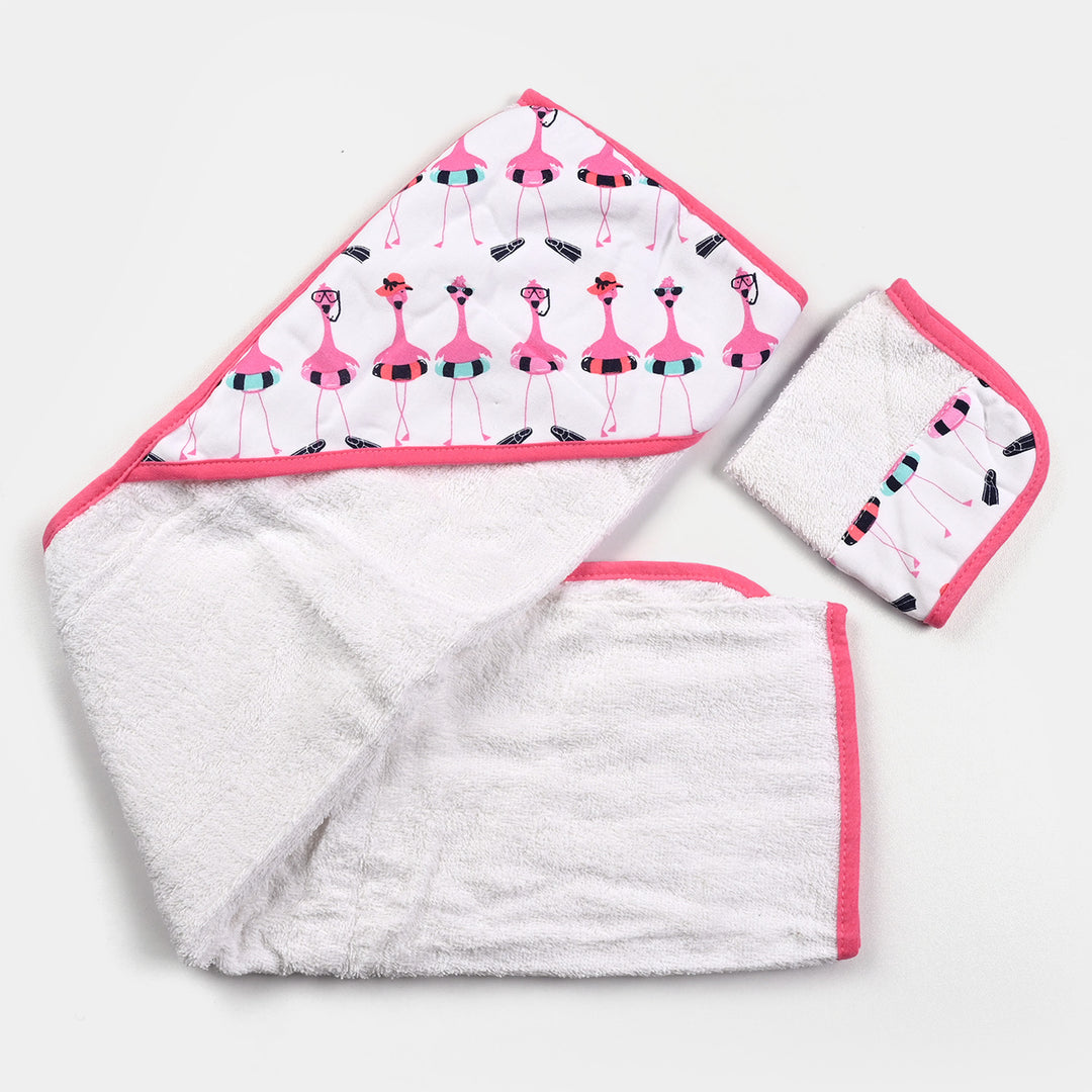 Hooded Baby Bath Towel With Face Wash Towel | 30x30