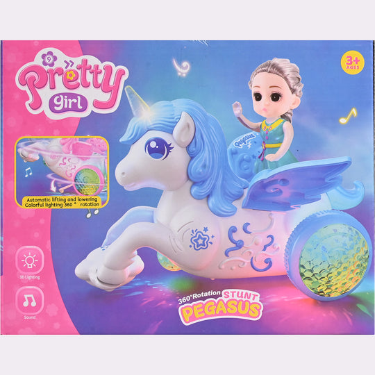 Electric Stunt Rotating Horse For Kids