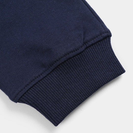 Boys Jersey/Terry Pajama (Basic) - Navy Blue