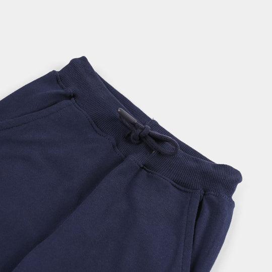Boys Jersey/Terry Pajama (Basic) - Navy Blue