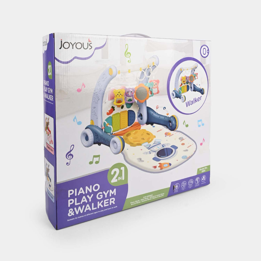 2 in 1 Piano Play Gym & Walker | 9881 Blue