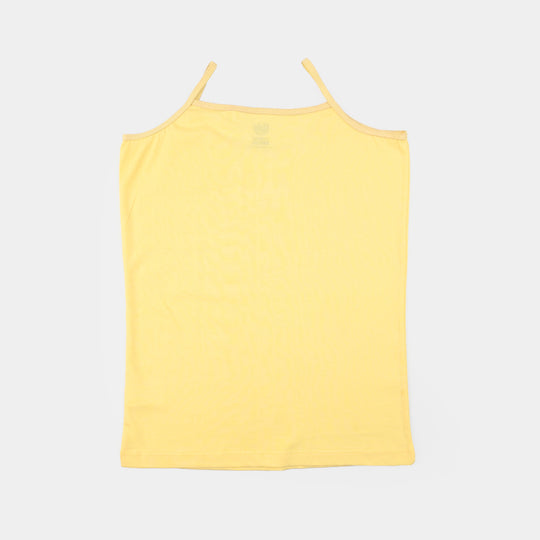 Girls Cotton Jersey Cami Hearted (Pack of 2) - Yellow/White
