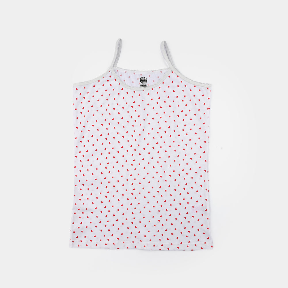 Girls Cotton Jersey Cami Hearted (Pack of 2) - Yellow/White