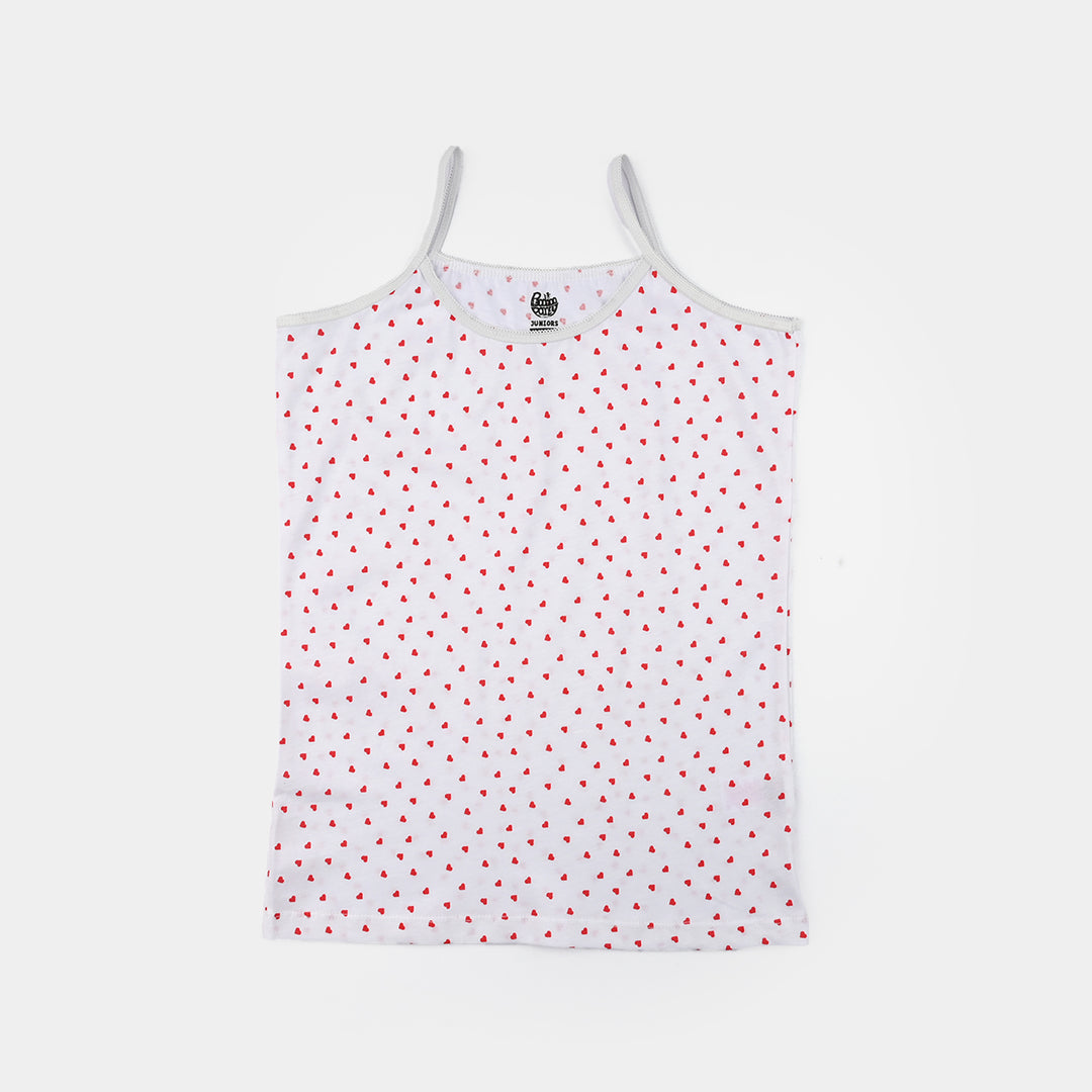 Girls Cotton Jersey Cami Hearted (Pack of 2) - Yellow/White
