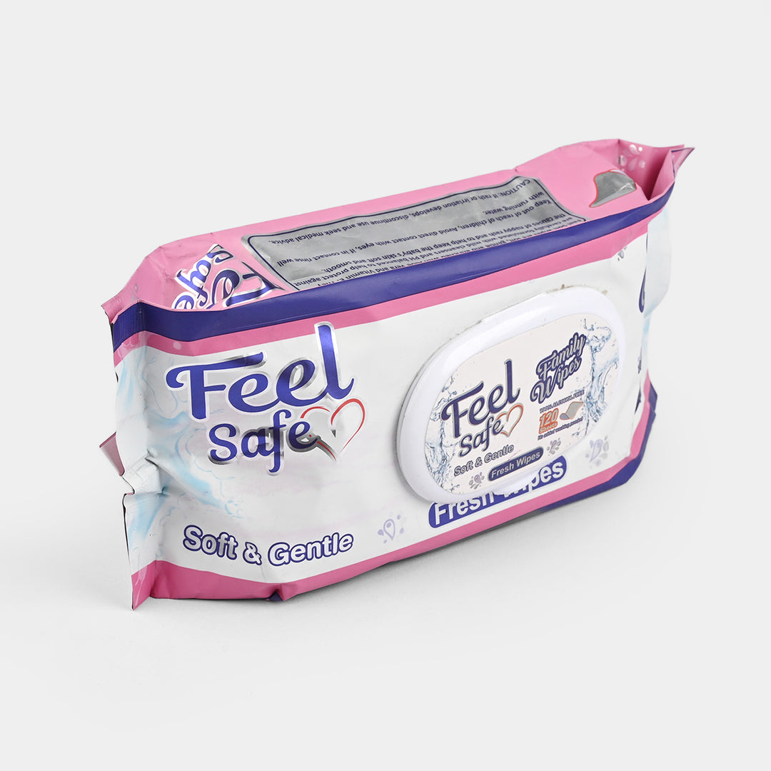 Feel Safe Fresh Wipes – 120 Sheets (Soft & Gentle)