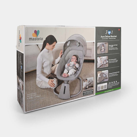 3-in-1 Aura Deluxe Bassinet Auto Swing Mastela | 8018