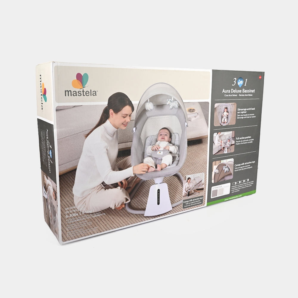3-in-1 Aura Deluxe Bassinet Auto Swing Mastela | 8016