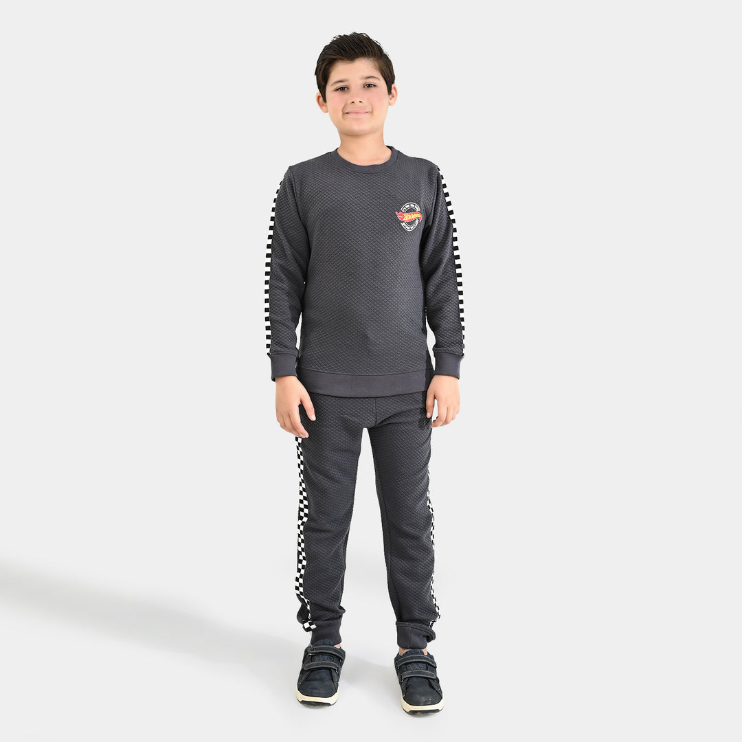 Boys Quilted 2 Piece HOT WHEELS-GREY