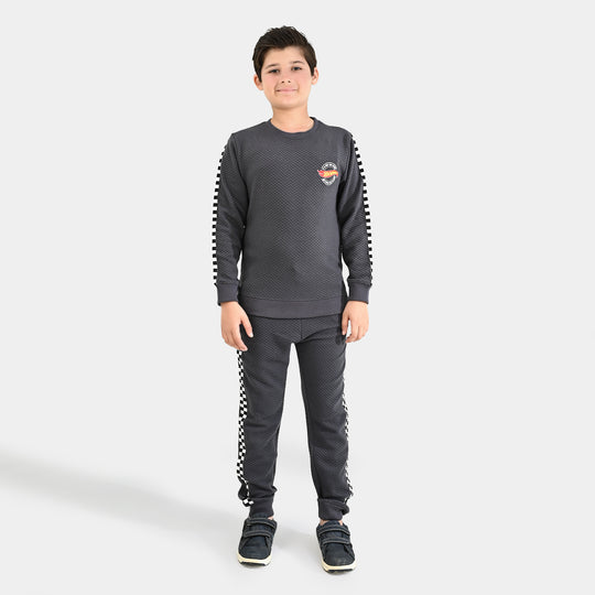 Boys Quilted 2 Piece HOT WHEELS-GREY