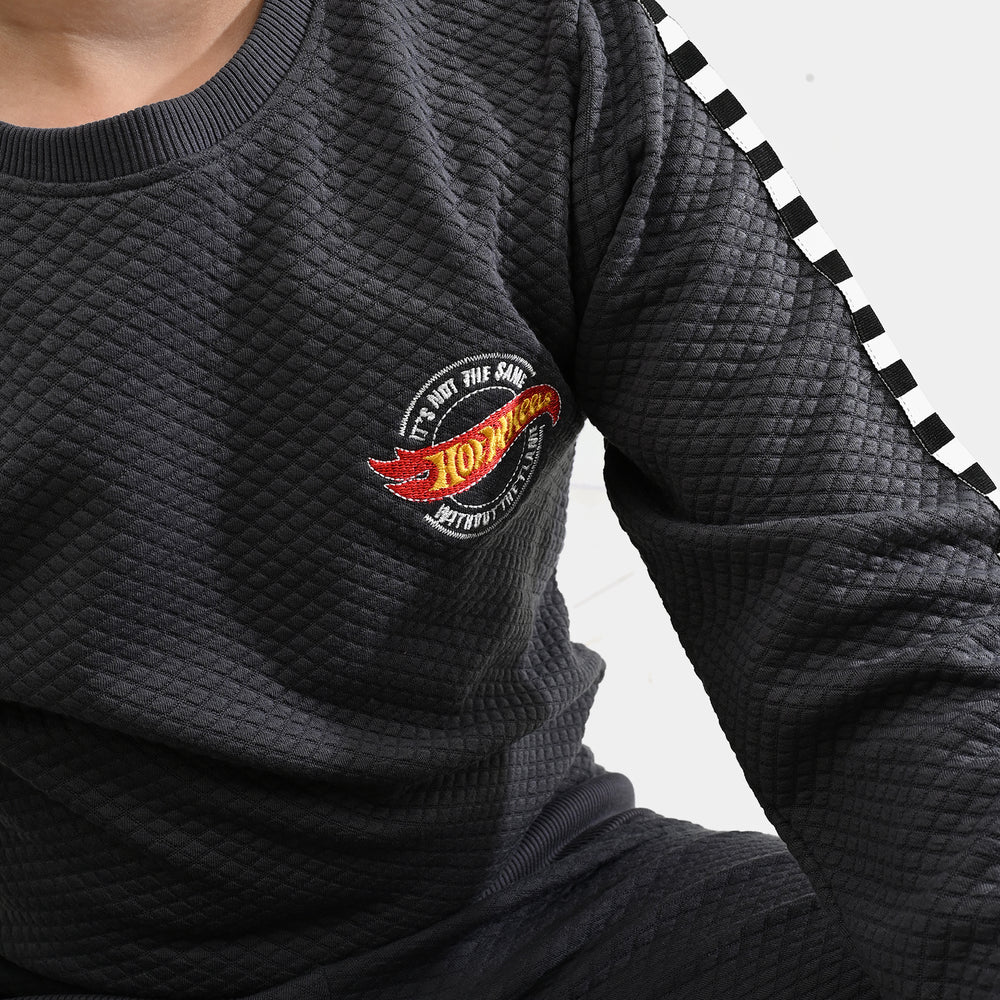 Boys Quilted 2 Piece HOT WHEELS-GREY