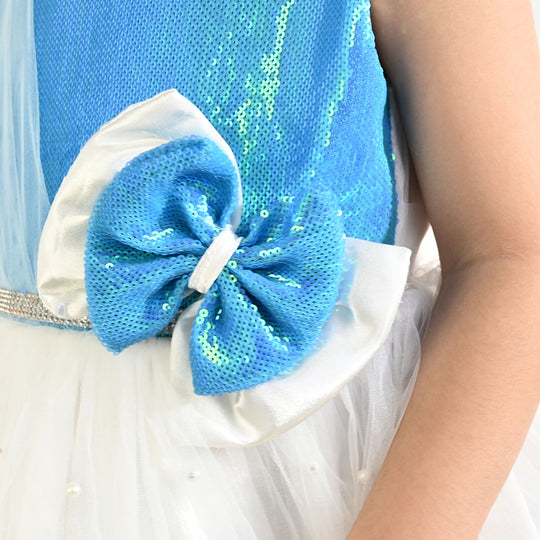 Girls Sequence Fancy Frock (Dreamy) - Blue