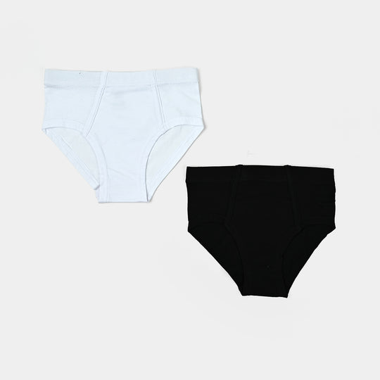 Boys Cotton Jersey Brief Pack of 2 Basic - White/Black