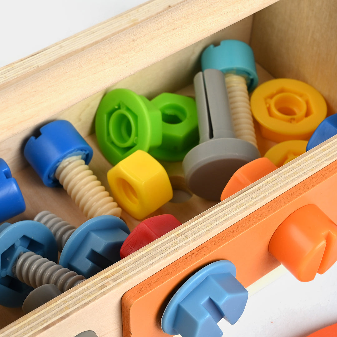 Wooden Toolbox Play Set for Kids
