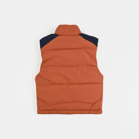 Infant Boys Quilted Jacket F/S Good Luck-ORANGE