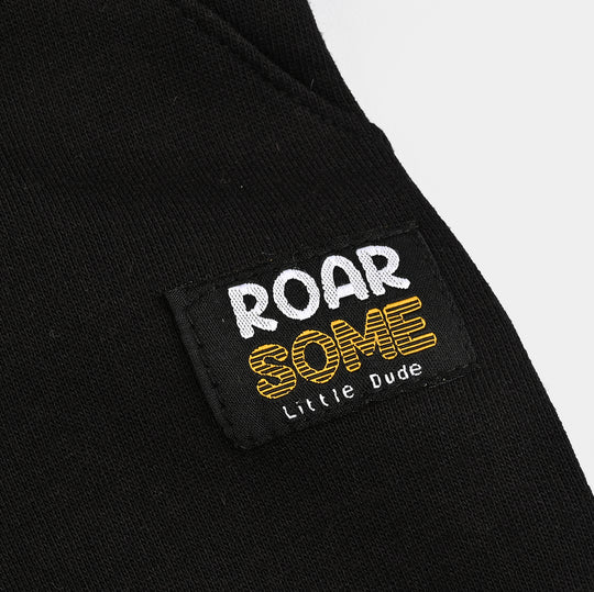Infant Boys Fleece Pajama Roar - Black