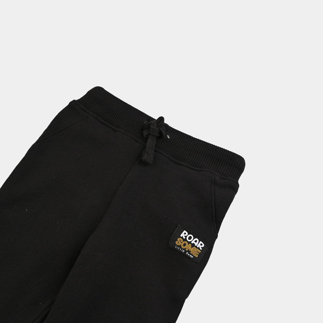 Infant Boys Fleece Pajama Roar - Black