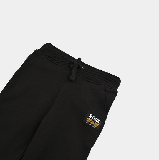 Infant Boys Fleece Pajama Roar - Black