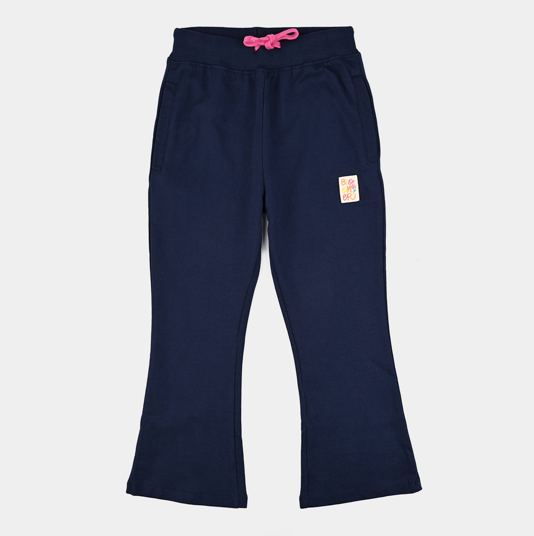Girls Jersey/Terry Pajama Bloomer- Navy