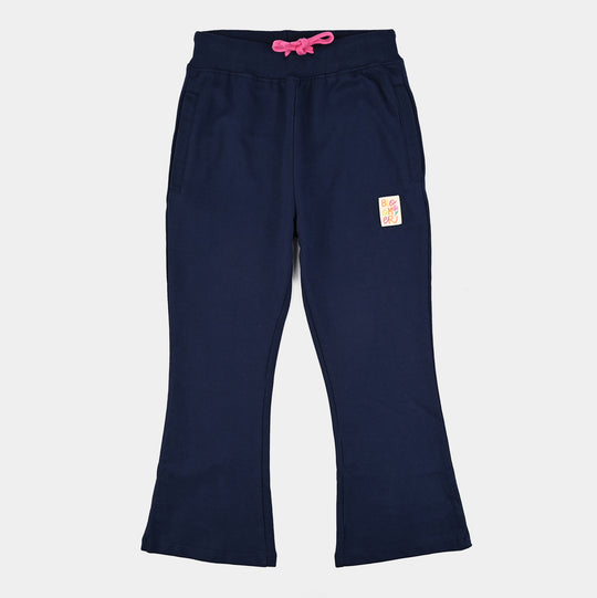 Girls Jersey/Terry Pajama Bloomer- Navy