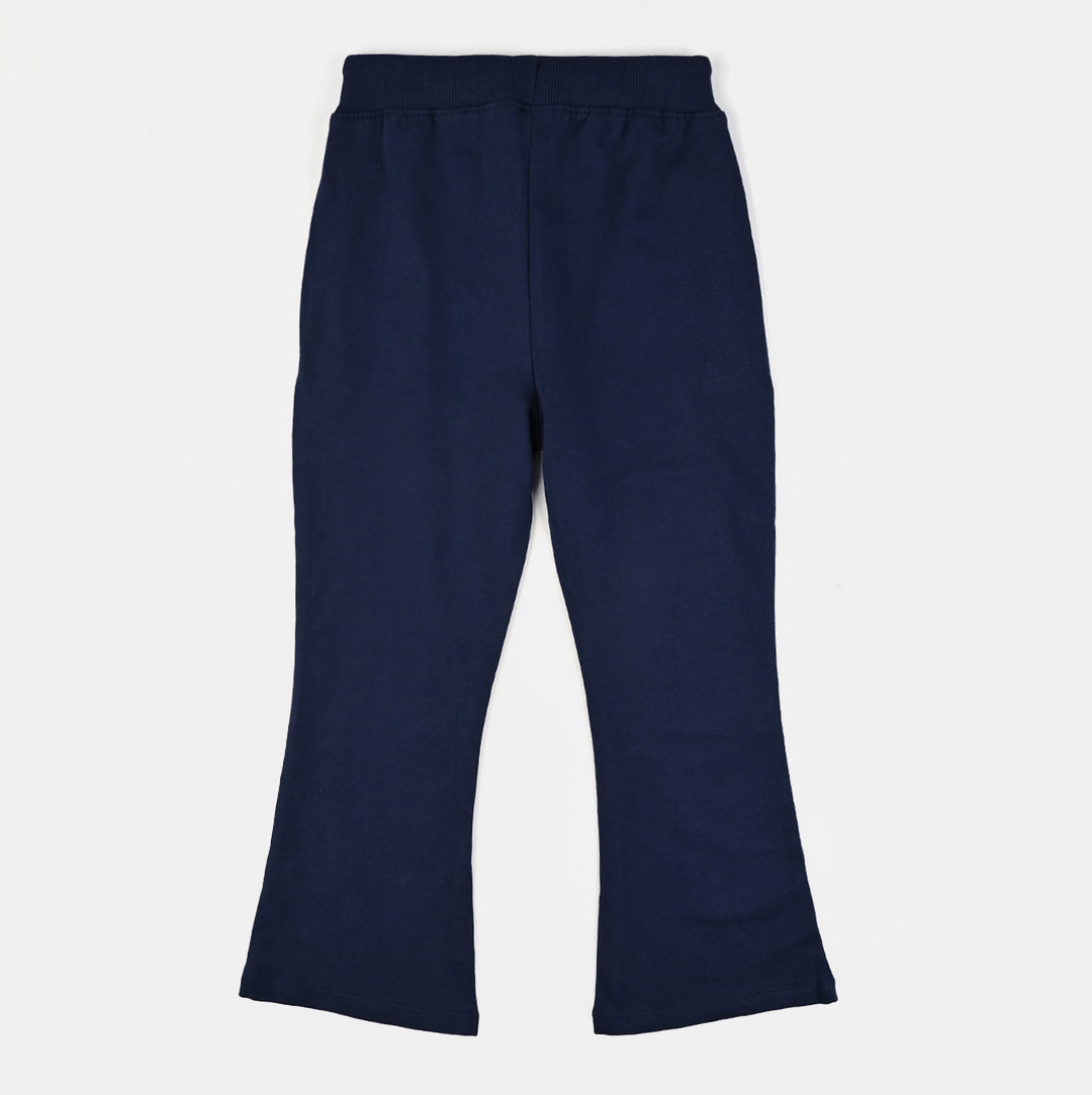 Girls Jersey/Terry Pajama Bloomer- Navy