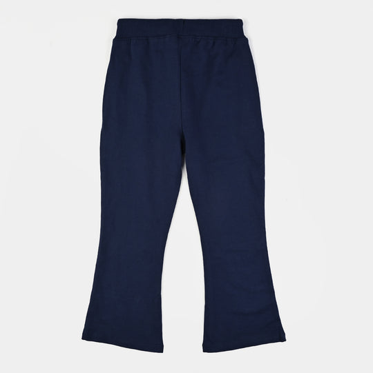 Girls Jersey/Terry Pajama Bloomer- Navy