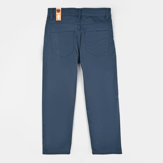Boys Cotton Twill Pant Basic-NAVY