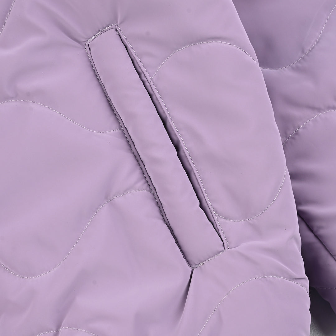 Girls Quilted Jacket F/S-Purple