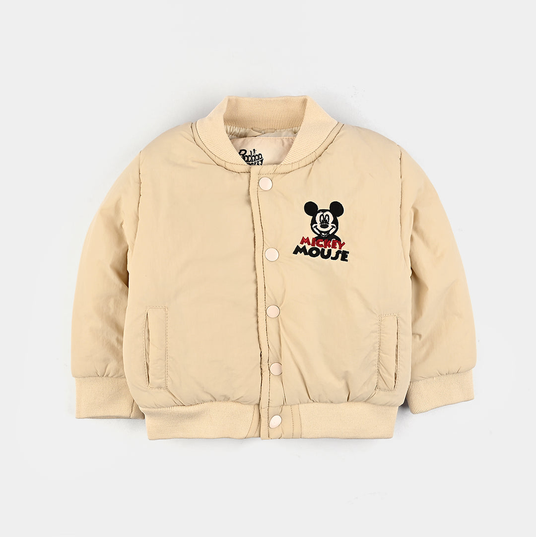 Infant Boys Quilted Jacket F/S-White
