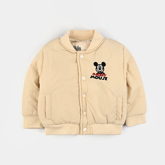 Infant Boys Quilted Jacket F/S-White