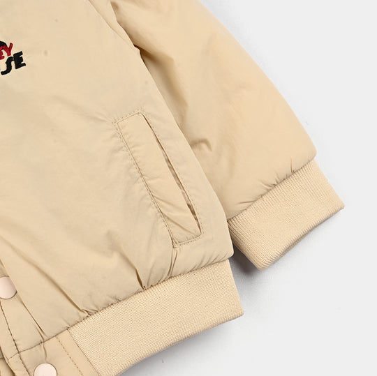 Infant Boys Quilted Jacket F/S-White