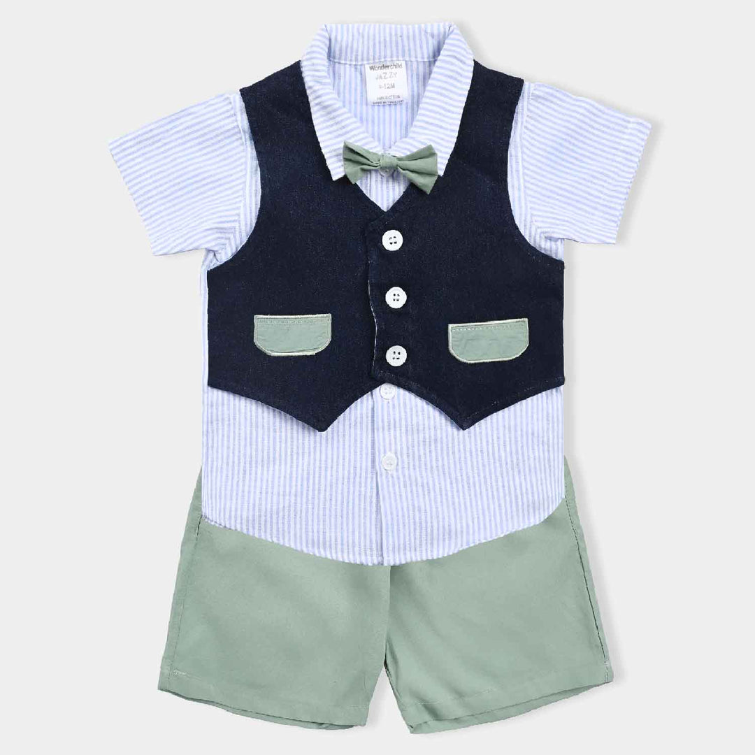 Infant Boys Cotton Interlock Suit -NAVY