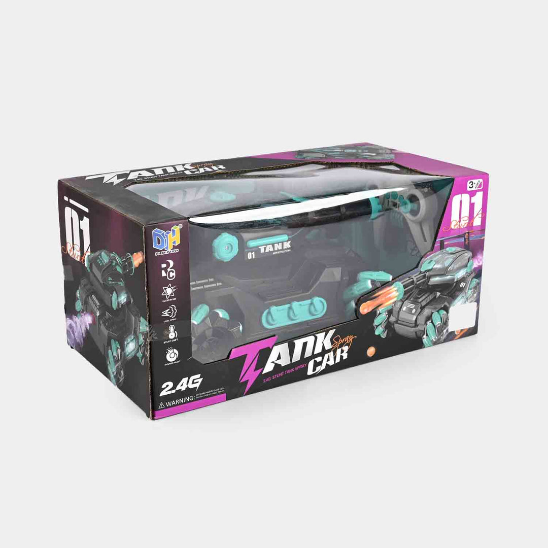 Remote Control Tank Car with Water Ball Shooter With Smoke
