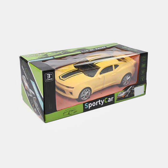 SportyCar – 1:16 Scale Remote Control Sports Car (Yellow)
