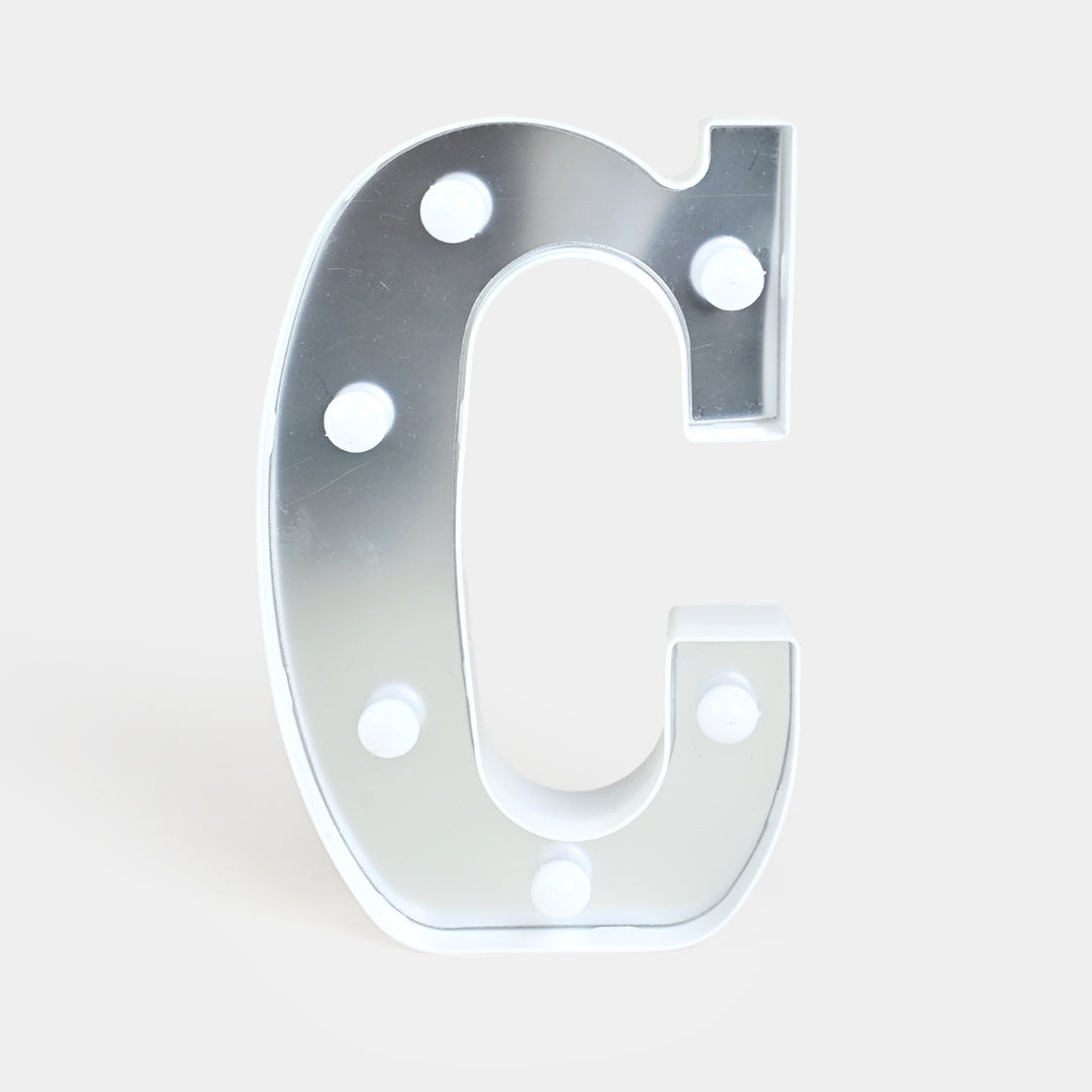 Decoration HBD Led Light Silver "C"