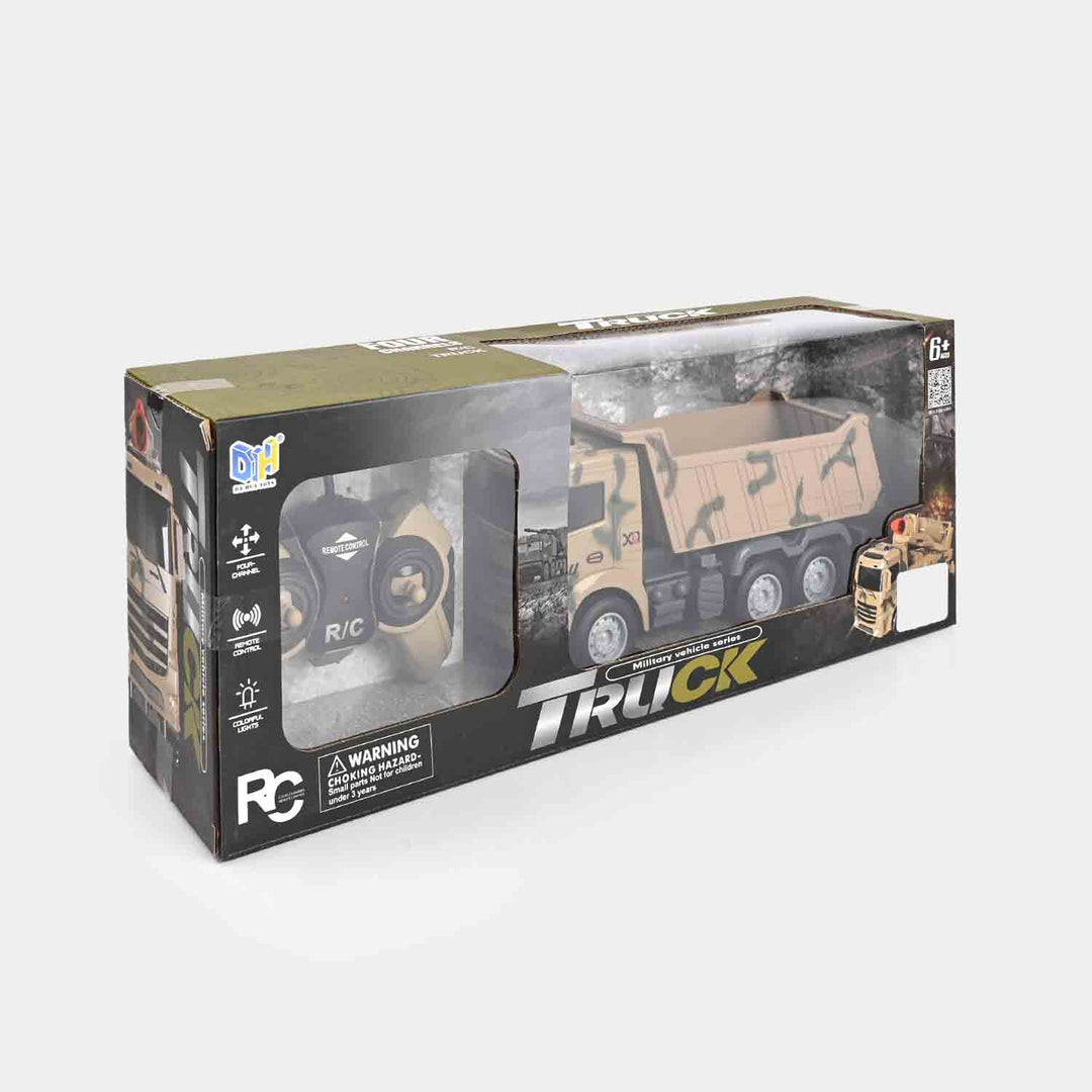 Remote Control Military Dump Truck Toy For Kids