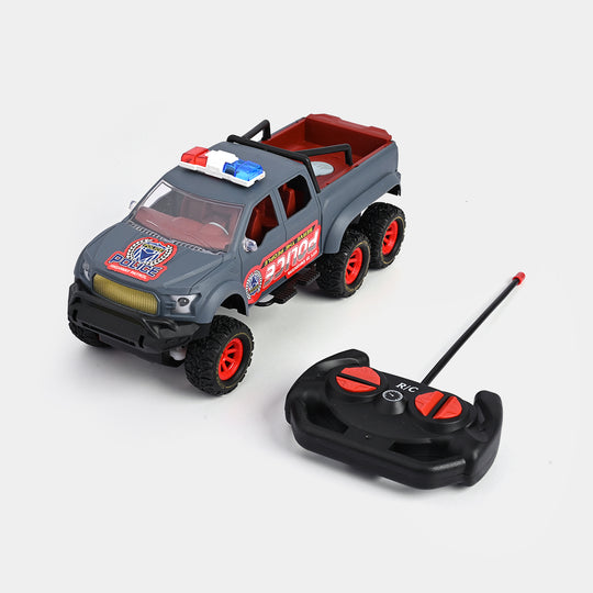 Remote-Controlled 6-Wheel Police Pickup Truck