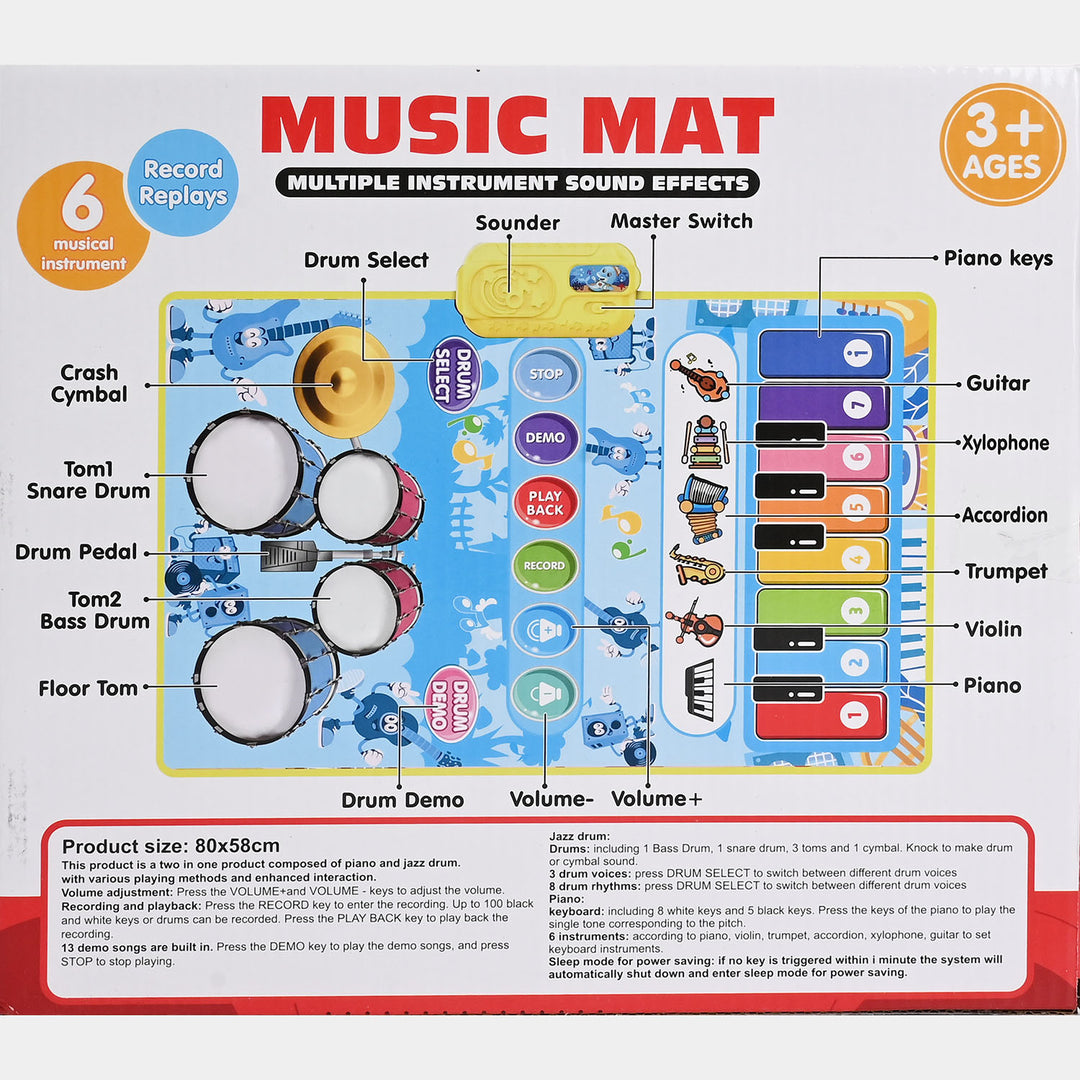 Musical Play Mat Multiple Instruments Sound Effects