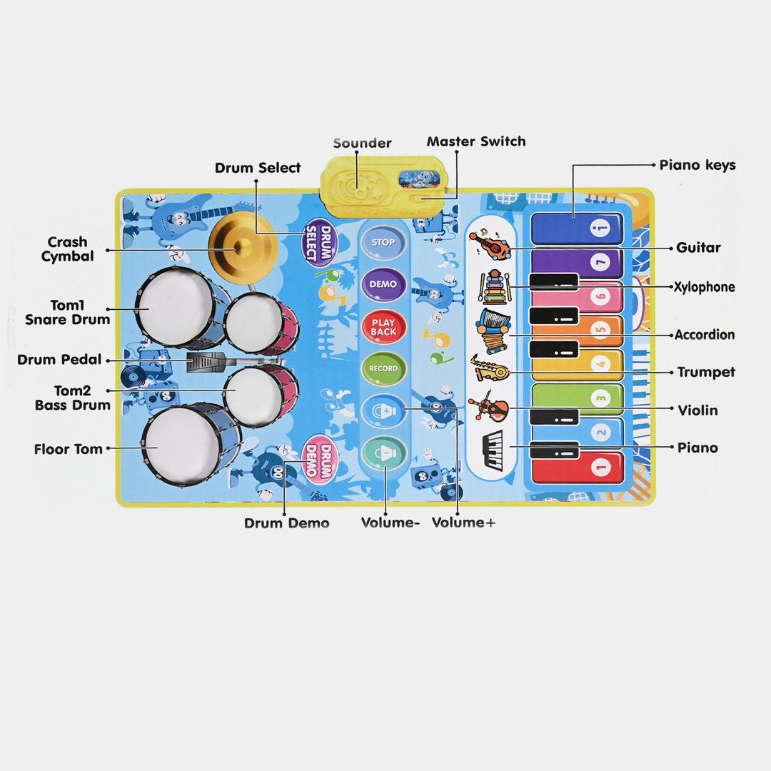 Musical Play Mat Multiple Instruments Sound Effects