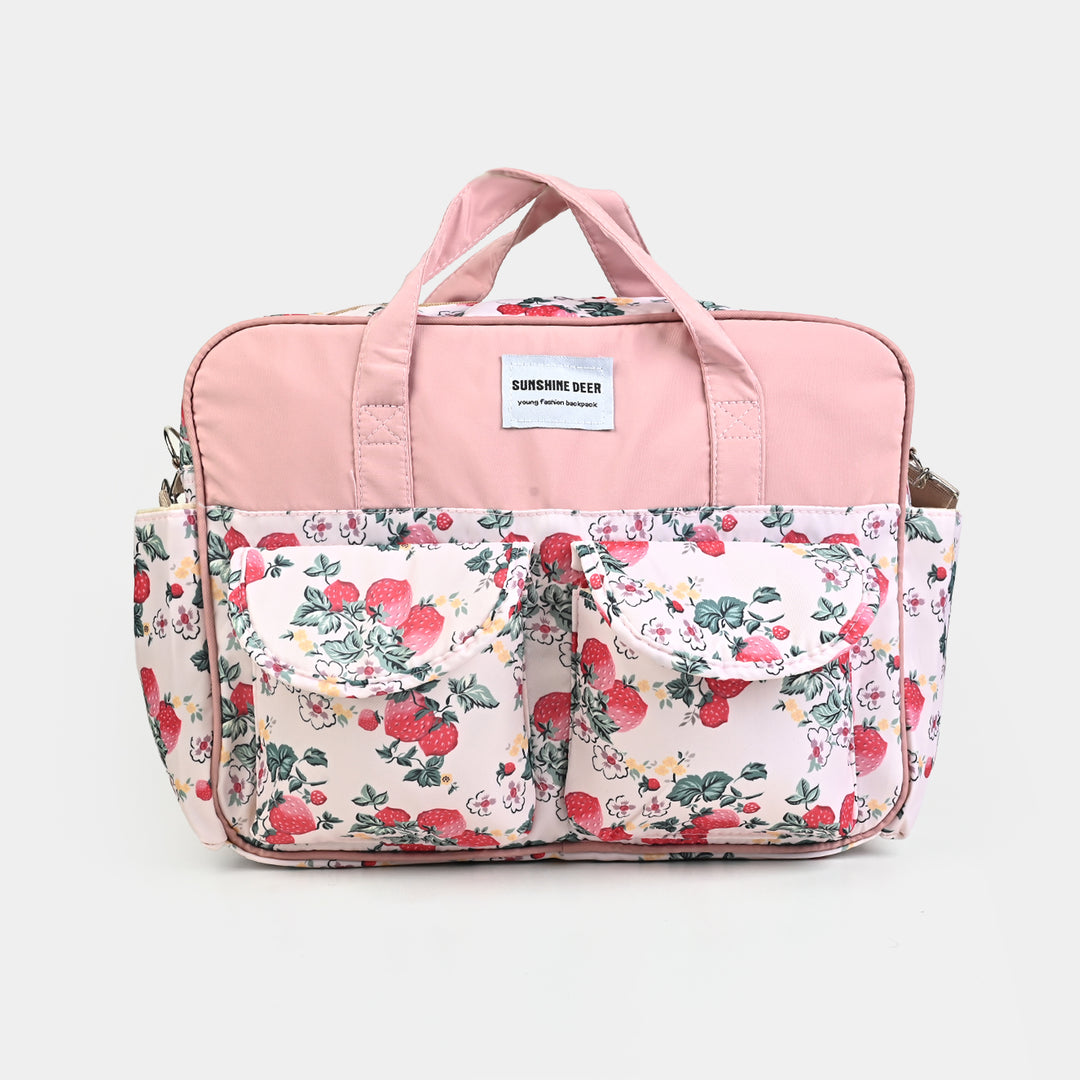 Baby Diaper Bag Strawberry-Themed | Practical & Stylish
