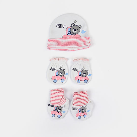 Baby Cap+Mitten+Socks Set