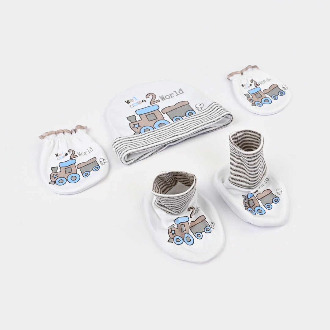 Baby Cap+Mitten+Socks Set