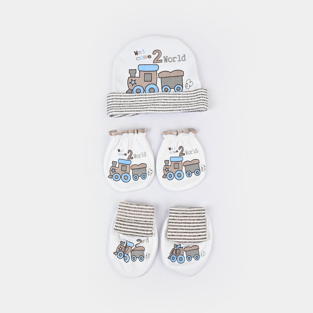 Baby Cap+Mitten+Socks Set