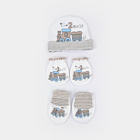 Baby Cap+Mitten+Socks Set