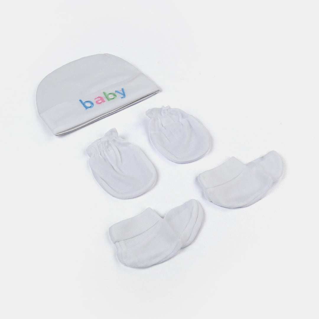Baby Cap+Mitten+Socks Set